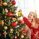 24 Set Christmas Wooden Nutcracker Painting Craft Kit DIY Blank Wooden Nutcracker Cutout Xmas Ornaments Unfinished Ballet Mouse King Walnut Soldier Craft Supplies Hanging for Xmas Tree