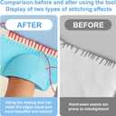 Edge Stitch Guide for Sewing – Sewing Gauge Tool for Even Stitching, Quilting & Hand Sewing – Stitch Spacing Guide for Beginners, Sewing Accessories Kit for Straight, Neat, Professional Seams