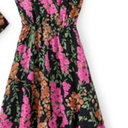 Women Tropical Floral Spaghetti Strap Midi Dress Boho Beach Vacation Summer Sundresses Pink Orange Flower Women L