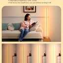 EDISHINE LED Corner Floor Lamp, Modern Slim Dimmable Light, Adjustable Height, 57.5" Minimalist Tall Lamp for Living Room, Bedroom, Office, 3000K Warm White Light (Gold)