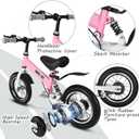 Balance Bike 2 in 1,The Dual Use of a Kids Balance Bike and Kids Bike,12 14 Inches for 2-6 Years Old,with Shock Absorbers, Fenders, Pedals, Auxiliary Wheels