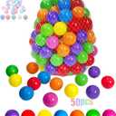 LANGXUN 50 100 200 Soft Plastic Ball Pit Balls for Kids, Gift for Baby Toddler Birthday Christmas, Ball Pit Play Tent, Baby Kiddie Pool Water Toys, Party Decoration (50 Balls, 7 Rainbow Colors)