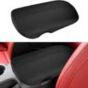 INTGET Car Center Console Cover for Ford Mustang Accessories 2015-2024 2025 2016 2017 2018 2019 2020 2021 2022 2023 Ecoboost/GT Armrest Arm Rest Box Lid Middle Seat Cover (Black Stitches, 2015-2024)