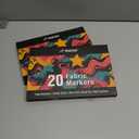 2 x Fabric Markers Permanent for Clothes, 20 Colors Fine Tips Paint Pens for Clothing Canvas Tote Bags T-Shirt and Shoes, Non Toxic Ink for Kids and Adults