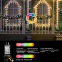 Anycosy Dual Color Change Lights, 165FT 500LED Outdoor/Indoor Waterproof Remote Control Xmas Tree String Lights - 8 Modes, Timer, Warm White/Multi Color