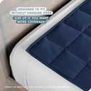 Bare Home Weighted Blanket Queen Size 22lb (60" x 80") for Adults - All-Natural 100% Cotton - Premium Heavy Blanket Nontoxic Glass Beads (Dark Blue, 60"x80")