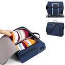 WOMACO Hat Organizer Bag for Baseball Caps, Hard Shell Large Hat Storage Holder Bag for Travel and Moving, Snapback Cap Carrier Case for 20-24 Caps (Dark Blue, Large)