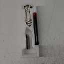 DRomance Black Flameless Taper Candles Battery Operated with Remote and Timer, Blood Dripping Wax LED Flickering Candles Skeleton Hand Holders Dinner Table Halloween Decor Lights(1 Pack, 3” x 12”)