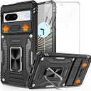 Pixel 10Pro XL Case, Google Pixel 10Pro XL Case with Slide Camera Cover and HD Screen Protector, Shockproof Google Pixel 10Pro XL Phone Case with 360° Magnetic Ring Holder, Kickstand Case for Google Pixel 10Pro XL