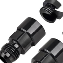 EFI Fuel Line Fittings,6AN Push-Lock Fittings Push-Fit Male to 3/8" and 5/16",Quick Connect Disconnect Female Fuel Rail,Aluminium 2-Piece Fuel Rail Fittings
