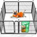FXW Rollick Unleashed Dog Playpen for Indoor, Yard, RV Camping, 24 inch 8 Panels for Small and Puppy Dogs, BlackPatented
