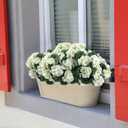Hananona Artificial Geranium Flowers for Outdoors Geranium Silk Flowers Outdoor UV Resistant Garden Plants Faux Flowers for Home Kitchen Table Centerpieces Decor (12, White)