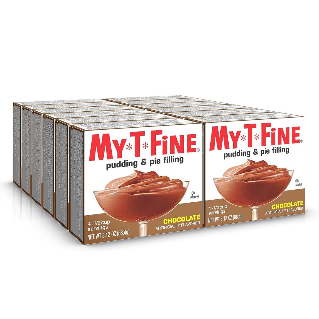 My T Fine Pudding, Chocolate, 3.125-Ounce (Pack of 12), BB Jan 2027