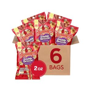 Popcornopolis Gourmet Popcorn, Double Drizzle, Sweet & Salty Chocolate Popcorn, 6-Pack Bulk & Single Serve, Non-GMO, Gluten-Free (EXP 09/14/26)