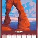 2 x USA National Parks Wall Calendar 2026 12" x 12" FSC Plastic Free - Starts Week On Sunday | Family Planner Art Calendar 2026