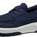 Coostar Mens Orthopedic Slip On Shoes with Arch Support Hands Free Loafers Casual Comfortable Walking Shoe (10.5 Wide, Navy)