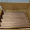 Electrical Panel Cover Decorative Wall Mounted Breaker Box Cover Wood Hidden Meter Box with Shelf Hooks Fuse Boxs Covers Cabinet Brown Flip Up Meter Switchs Boxs for Home(Vertical Layout,20x16)