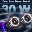 RIENOK Portable Bluetooth Speaker 30W Dual Pairing True Wireless Stereo HD Sound IPX7 Waterproof Outdoor Sport Shower Wireless Speaker Bluetooth 5.3 for Home Party