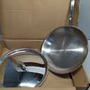 All-Clad D3 Stainless Steel 12 inch Frying Pan With Lid- Made in the USA- The Original Bonded Professional Cookware- Oven Safe & Induction Compatible
