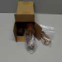 Yaliuliu 6 Inches Round Solid Wood Furniture Legs Set of 4, Brown Wooden Replacement Feet with Threaded 5/16'' Hanger Bolts for Sofa, Couch, Armchair, Cabinet, TV Stand, Ottoman and Dresser