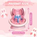 LUFEEMGA 2-in-1 Doll Car Seat for 1017cm Dolls, Miniature Dashboard Adhesive & Air Vent Clip, Cute Car Ornaments, Doll Accessory for Collectors & Interior Decor, Pink