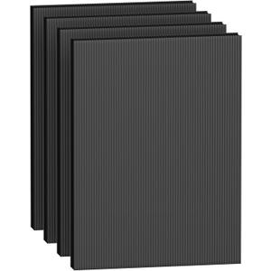 24 x 36 Inches 4 Pack Corrugated Plastic Sheet, 4mm Thick Corrugated Plastic Board, Black Blank Poster Board, Waterproof Coroplast Sheets for Indoor, Outdoor Use and DIY Projects.