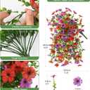 INQCMY 2Pcs Artificial Fake Hanging Flowers for Outdoors UV Resistant Artificial Plants for Spring Summer Decor Look Real Faux Flowers for Outside Home Planter Porch Patio Decor
