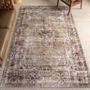 nuLOOM 5' x 8' Machine Washable Area Rug with Waterproof Spill Proof Surface, Non Slip Backing and Stain Resistant for Living Room, Bedroom, Kitchen, Dining Room, Tulsi Beige