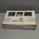 N9R 300PCS Gold Plastic Silverware, Heavy Duty Gold Plastic Cutlery Set Disposable Flatware Dinnerware, 100 Forks, 100 Spoons, 100 Knives, Perfect for Party, Wedding and Daily Use