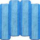 4 Pack Microfiber Cleaning Pads Compatible with Bona Mop, Reusable Microfiber Mop Pads for 18 Inch Mop, Hardwood Floor Replacement Cleaning Mop Pads, Machine Washes