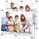 DoubleFill 2 Pack Extra Large Frameless Floating Acrylic Frame Wall Mount Magnetic Acrylic Picture Frames with Chrome Standoffs Double Panel Floating Frame for Photo Poster Display (24 x 36 Inch)