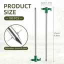 100 Pack Tent Stakes Heavy Duty 10 Inch Camping Stake Yard Stakes Metal Tent Pegs for Ground Stake Spikes for Camping Garden Yard (Green)