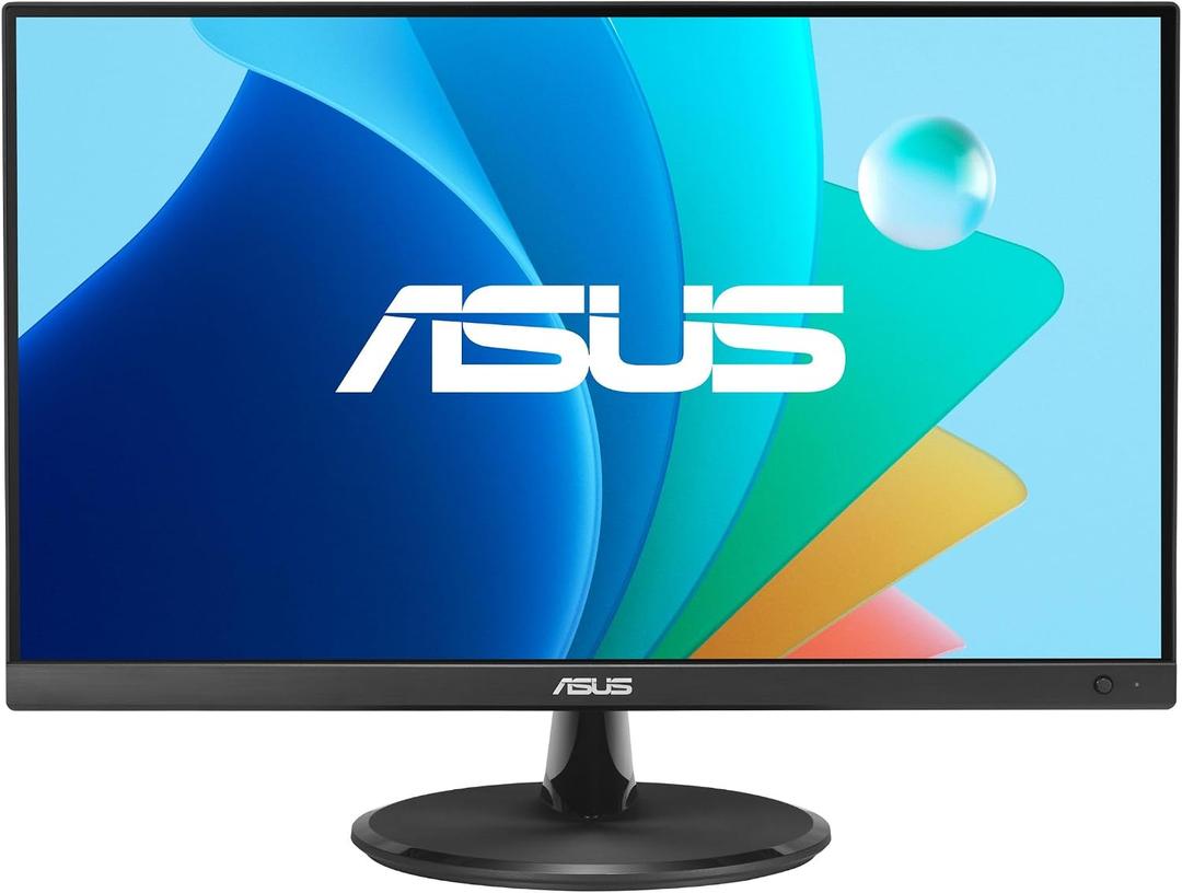 ASUS VP229Q 21.5 Monitor, 1080P Full HD, 75Hz, IPS, FreeSync/Adaptive-Sync, Eye Care, HDMI DisplayPort VGA, Frameless, VESA Wall Mountable Black