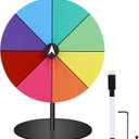 Airpark Spinning Prize Wheel for Fortune 8 Inch Dry Erase Tabletop All-Metal Roulette Wheel for Personal Use, Parties and Carnival Game