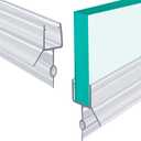 POZIA Clear Frameless Glass Shower Door Bottom Seal | Shower Door Sweep for Leak-Proof, Quick Installation to Create Reliable Water Barrier (1 PACK-1/4in-22mm Gap)