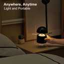 SAIWEYA Modern Cordless Mushroom Small Table Lamp Touch LED Lamps, 3-Way Dimmable Bedside Nightstand Lamp Mini Rechargeable Night Light for Bedroom, Living Room