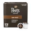 Peet's Coffee, Dark Roast Single Serve Coffee Pods - French Roast 88 Count (4 Boxes of 22 Pods) (EXP 03/18/26)