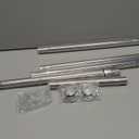 Silver Shower Curtain Rod 2680 Inch, Adjustable Spring Tension Curtain Rod No Drill, Stainless Steel Shower Rod Easy Install, Rustproof Tension Rod for Windows Bathroom Closet Kitchen Room Divider