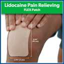 Salonpas Maximum OTC Strength Lidocaine 4% Pain Relieving Flex Patch, Apply for Up to 8 Hours, Unscented, Thin, Flexible, Lightweight, Patch Stays in Place, 7 Patches