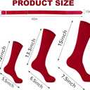 Adult Men's Baseball Softball Socks and Belt Set, Younth Soccer Baseball Belt and Socks(3 Pairs of baseball Socks and Belt) (Red)