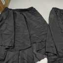 Ballet Wrap Skirt Chiffon Pull-on Elastic Waist Dance Skirt for Women Girls Ballet Dancewear (Black, S)