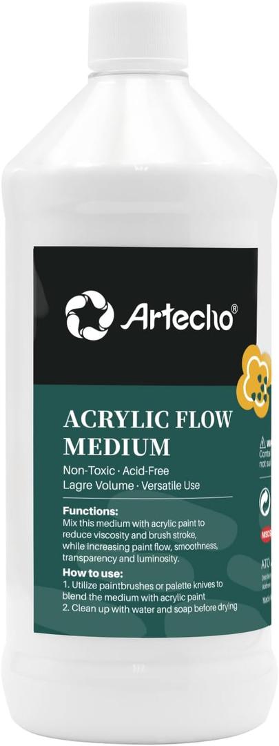 Artecho Pouring Effects Medium 32oz / 946ml, Acrylic Medium for Acrylic Paint (32 Fl Oz (Pack of 1))