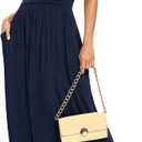 LILBETTER Women Sleeveless Deep V Neck Loose Plain Long Maxi Casual Dress (S)