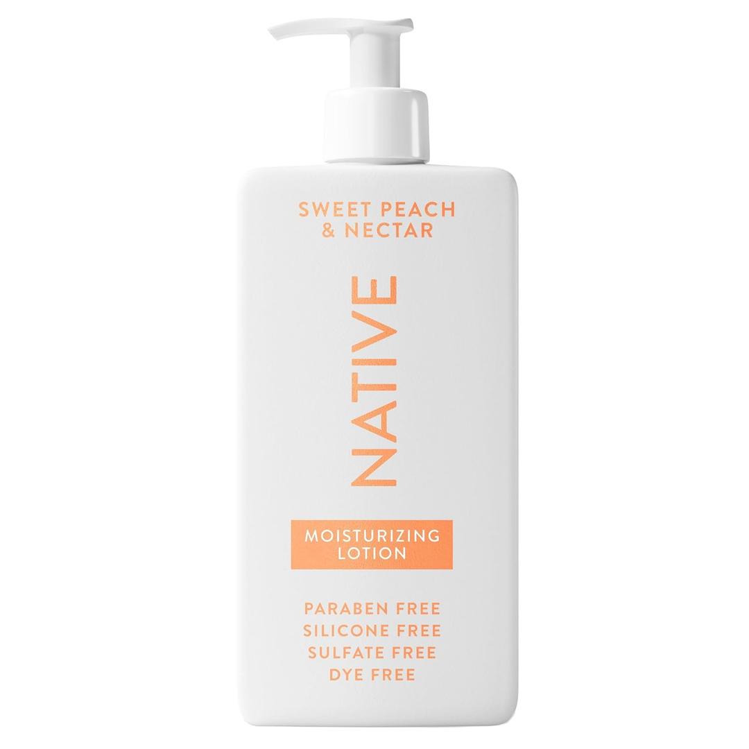 Native Body Lotion Contains Naturally Derived Plant-Based Moisturizers for Women and Men | Restores Dry Skin, Peach & Nectarine, 16.5 fl oz
