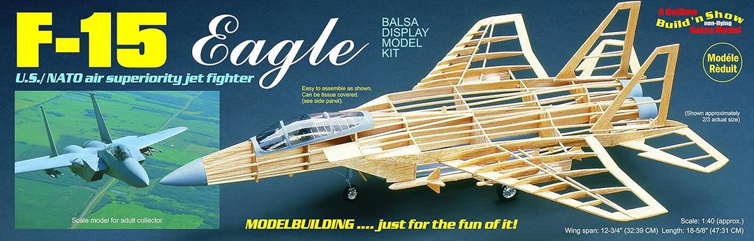 Guillow's F-15 Eagle Model Kit, Small