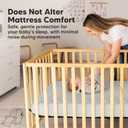 Waterproof Crib Mattress Protector Cover Fitted - 2-Pack Quiet Baby Crib Mattress Pad Sheets, 52" x 28" Soft Quilted Cotton Baby Sheet, Machine Washable, Easy Fit, Durable (Pearl Gray/Mavy)