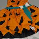 Spooktacular Creations Halloween Baby Pebbles Costume, Bam Bam Costume Caveman Toddler for Girls Kids Halloween Dressup Party (3T (3-4 yrs), Orange)