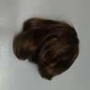 BARSDAR Claw Clip Short Human Hair Ponytail Extension - 8 Inch DIY Styles Claw Clip Real Human Hair Brown Messy Bun Hairpieces for Women - Bendable Metals Short Natural Brown Mix Ponytail Daily