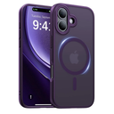 Magnetic for iPhone 17 Case,[Anti-Slip][Compatible with MagSafe][Military Grade Drop Protection] Shockproof Protective Translucent Matte Phone Case for iPhone 17 Case,Deep Purple
