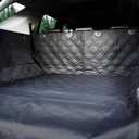 Bulldogology SUV Cargo Liner for Dogs 55"x106" Heavy Duty Pet Trunk Cargo Cover - Dog Car Seat Cover Waterproof Nonslip - Dog Hair, Muddy Paws, Scratches Cover Protector for Cars Vans (X-Large, Black)